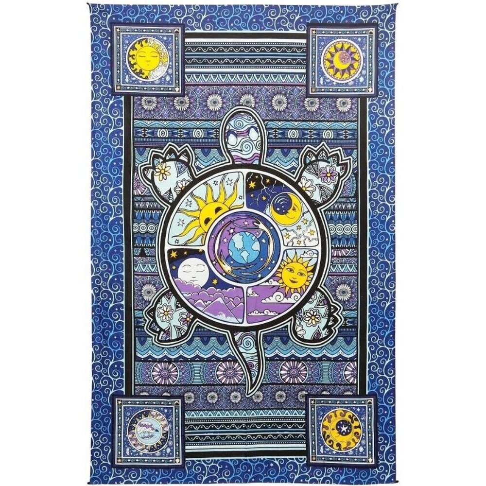 New Mini Turtle Tapestry Wall Hanging Decor Tablecloth Gift 30x45 Poster Art NIP